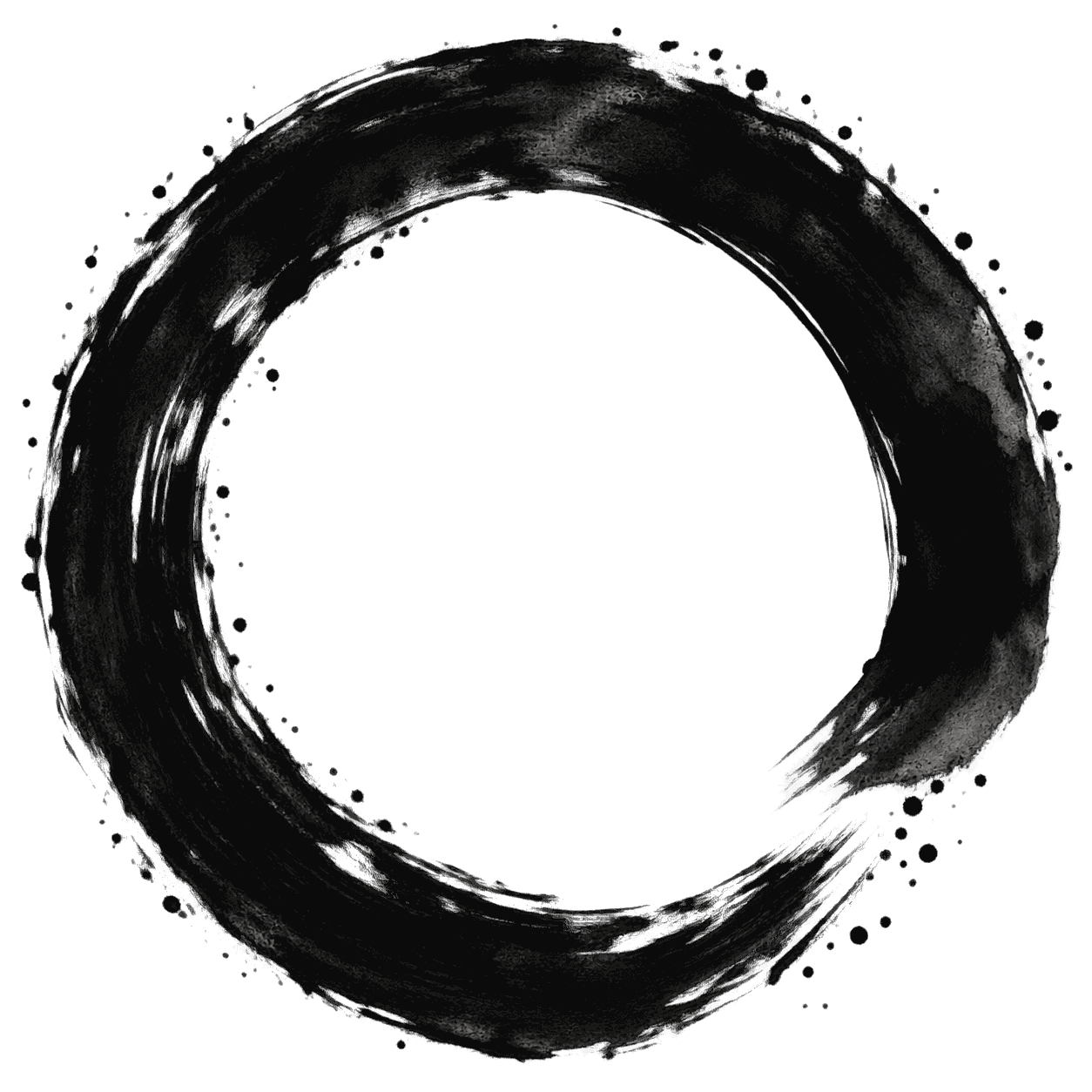 A hand-painted Enso, the circle of continuous memory
